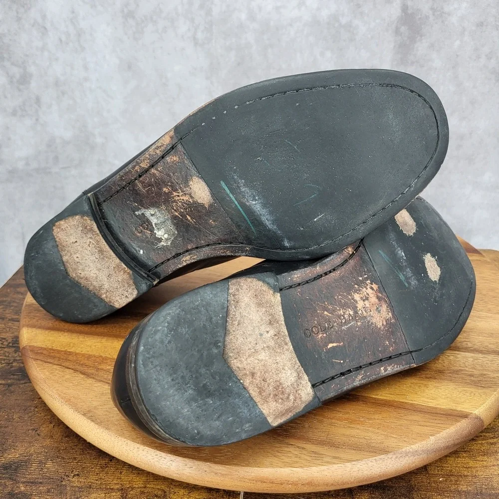 Cole Haan Penny Loafers Mens 11.5 Black Leather Slip‎ On Shoes C02507